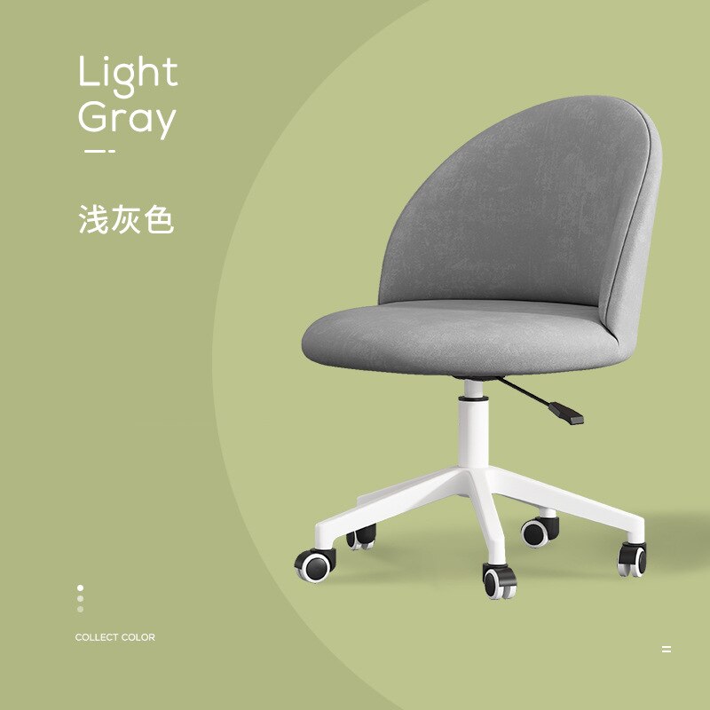 Computer Chair Home Office Chair Comfortable Long-Sitting Lifting Backrest Chair Bedroom Study Seat: Light gray