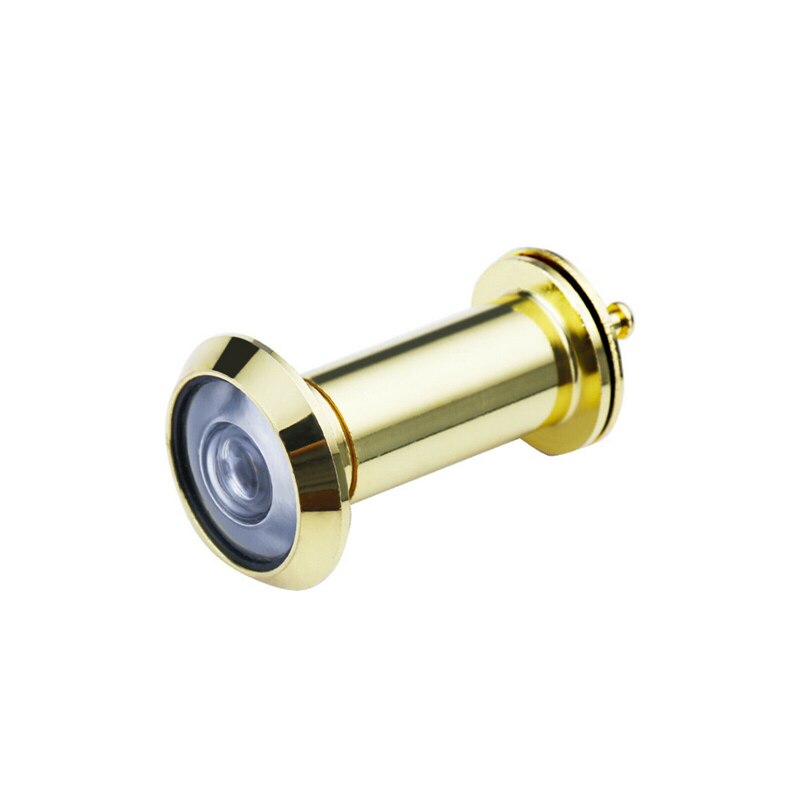 Security Door Eye Spy Hole Peephole Viewer Angle Adjustable Glass Lens Security Privacy Cover Door: Gold