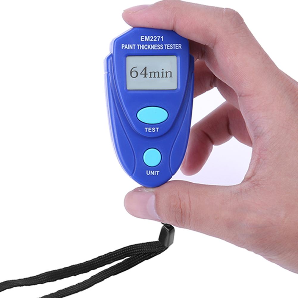 EM2271 Digital Mini Car Paint Thickness Gauge Car Paint Meter Painting Coating Tester Automobile Coating Thickness Gauge Tester