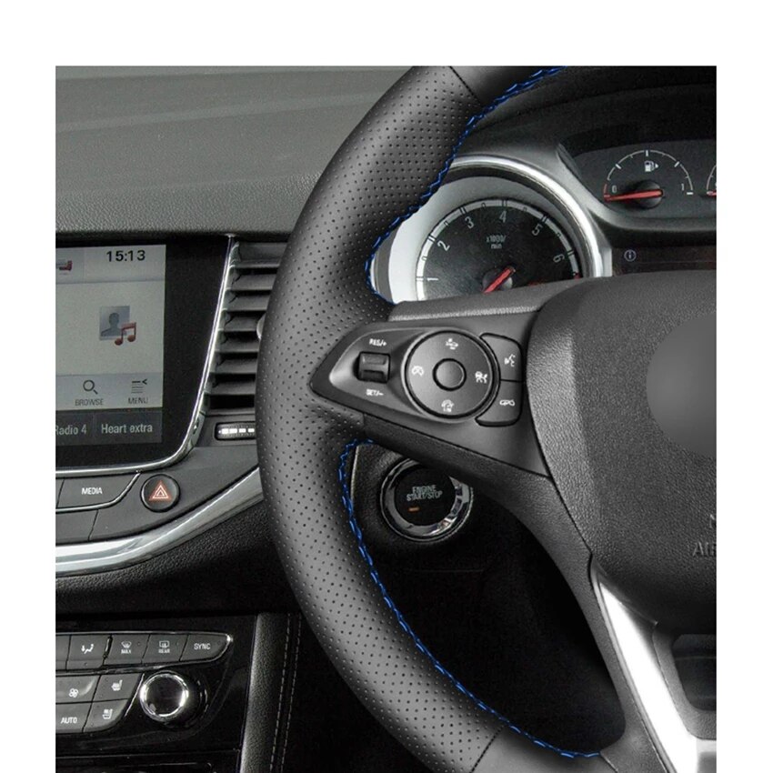 Kunstmatige Lederen Rode Marker No-Slip Auto Stuurhoes Voor Opel Astra K Corsa E Crossland X Insignia ct B Karl Zafira
