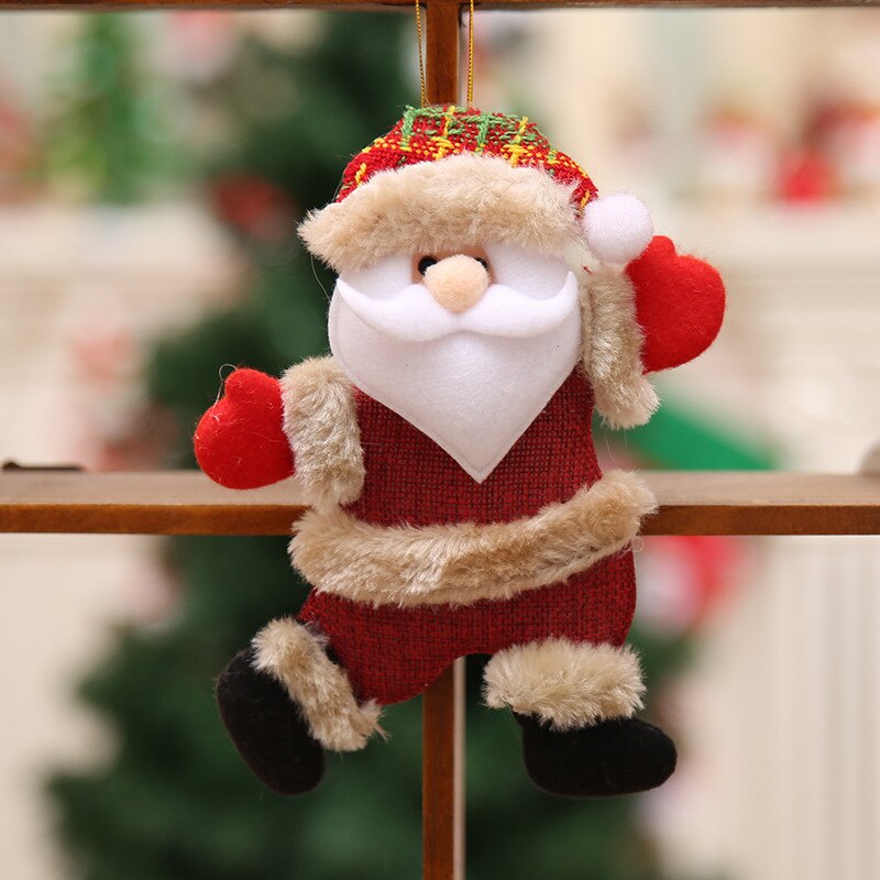 Hyvää joulua koristeet tee itse joulu joulupukki lumiukko puu riipus nukke ripustettava koriste kotiin noel natal onnellista vuotta: A