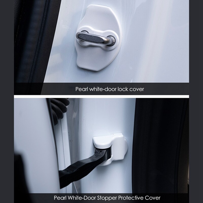 Cubierta de cerradura de puerta para Tesla Model3, hebilla de protección de palanca de Tope de puerta