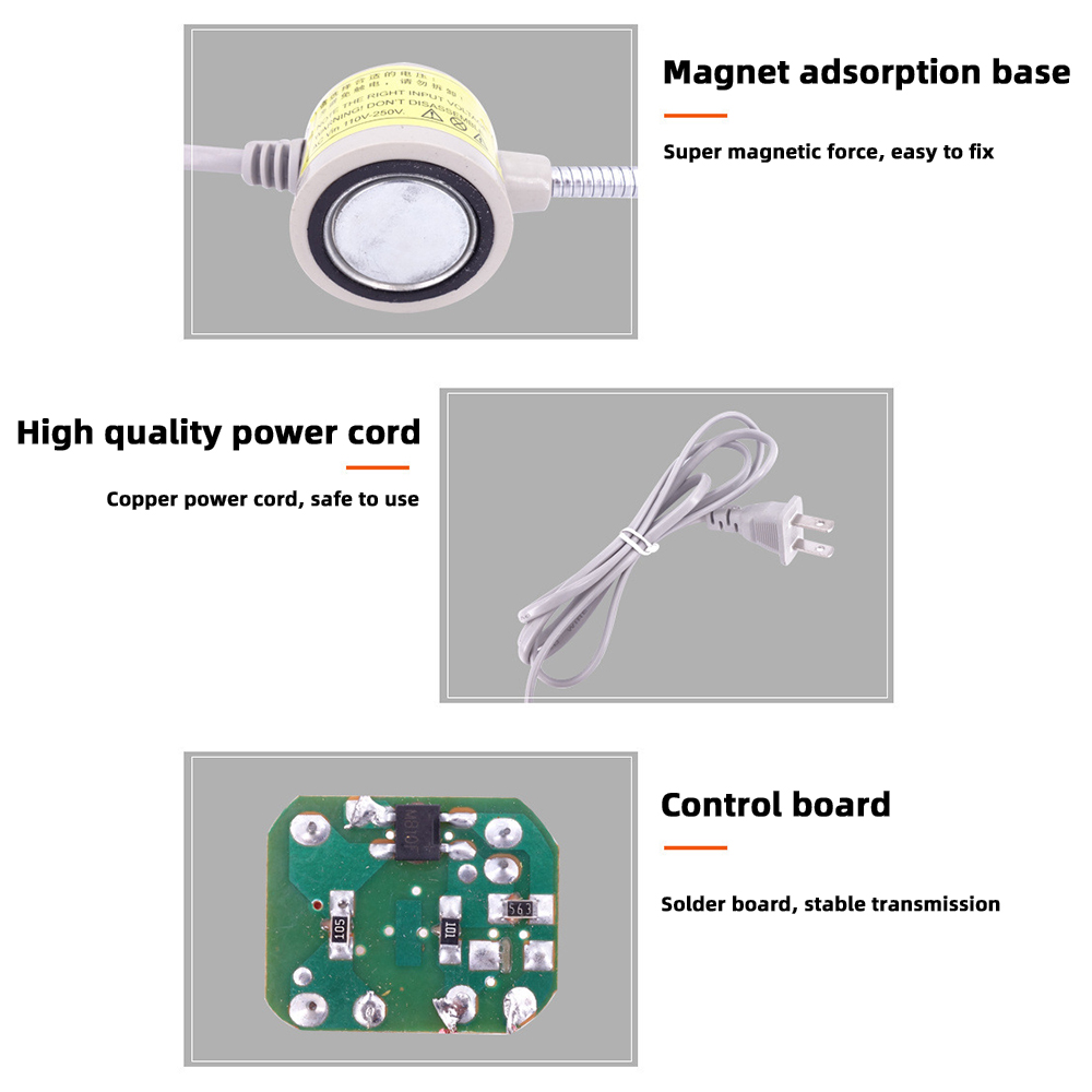 30 LED Sewing Machine Light Foldable Gooseneck Sewing LED Working Light Table Magnetic Base Light For Drill Presses Work Benches