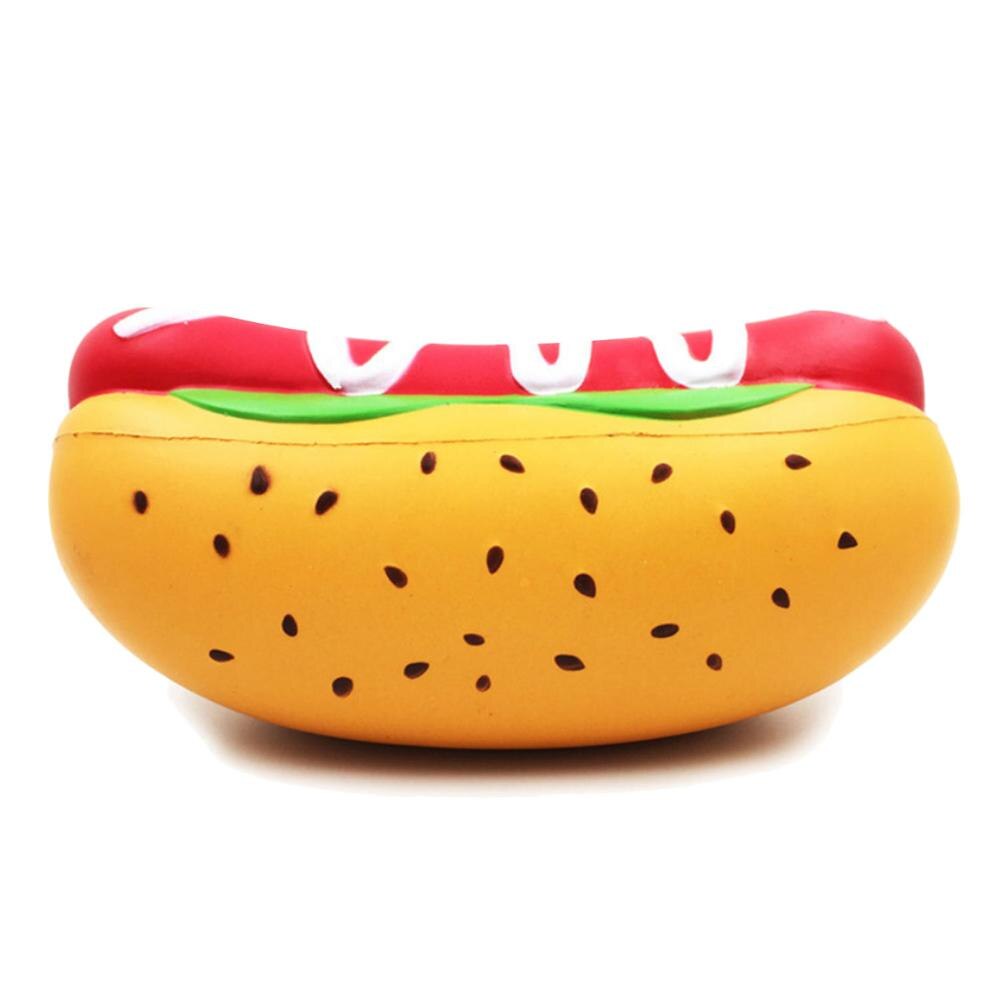 Besegad gros gros Squishies doux Squishi mignon gâteau alimentaire jouet lente montée presser pour enfant soulage Stress anxiété Anti Stress: Hot Dog