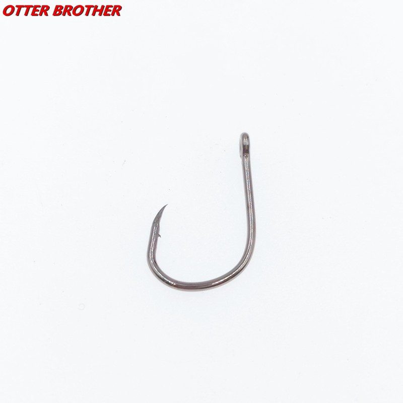 30pcs/lot 3-12#size Circle Eyed Carp Barbed Fishing Hook Ring Eye Carbon Steel Fishhooks Jig Fish Single Hook Worm Pesca Tackle
