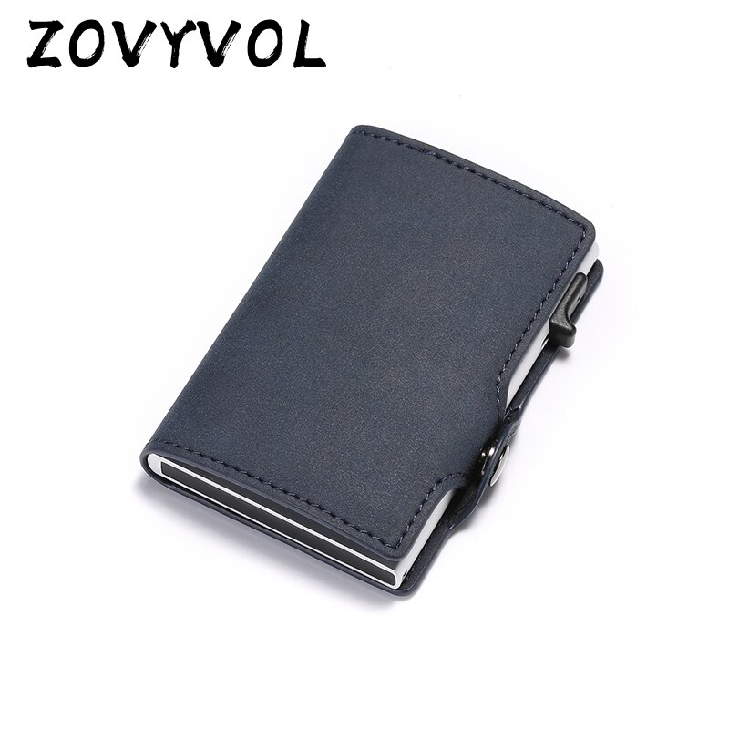 Zovyvol Top Portefeuilles Voor Mannen Korte Rfid Card Wallet Money Bag Mini Purse Man Aluminium Kleine Portemonnee Mannen Dunne vallet Wal