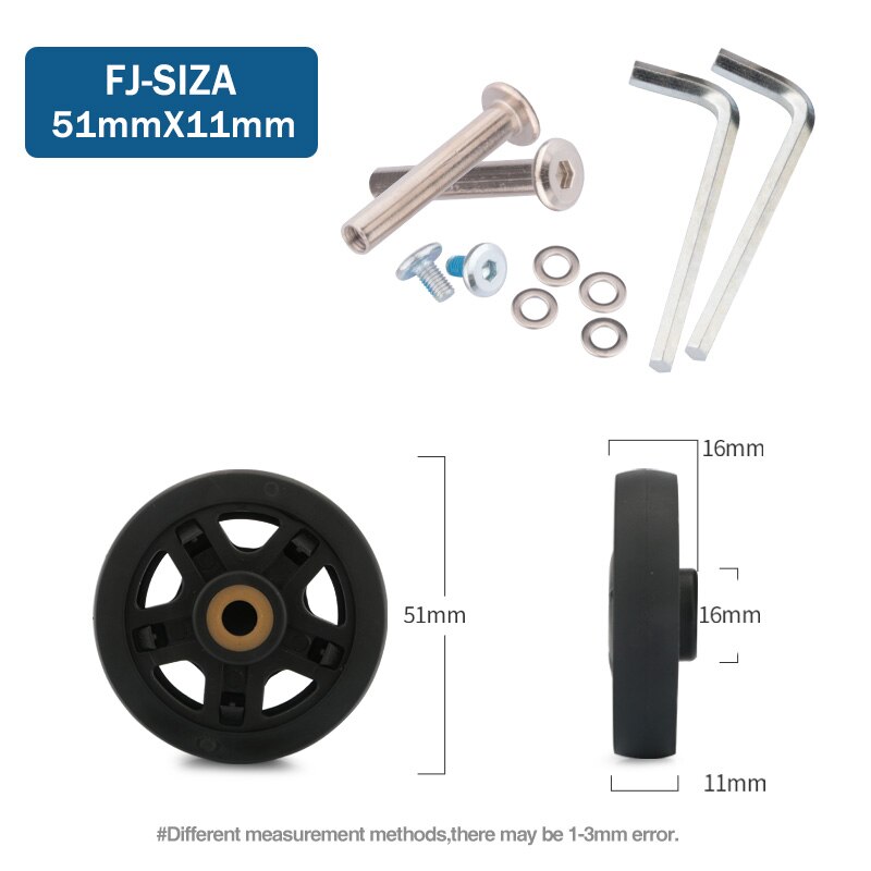 Suitcase Wheels 1 pair of Luggage Suitcase Replacement Wheels Axles Deluxe Repair Deluxe Repair Tool Casters: Dark Grey