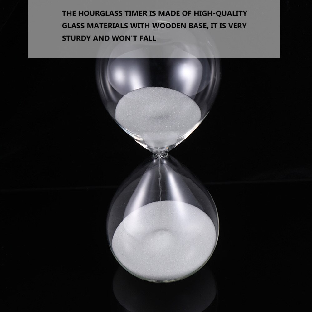 Transparent Glass Hourglass Timer 5 Minutes Time Sand Clock Room Decor for Home