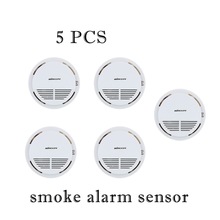 5 stk enkeltstående fotoelektrisk røgalarm sensor røgalarm alarm brandbeskyttelse alarm høj følsomhed til sikkerhed i hjemmet