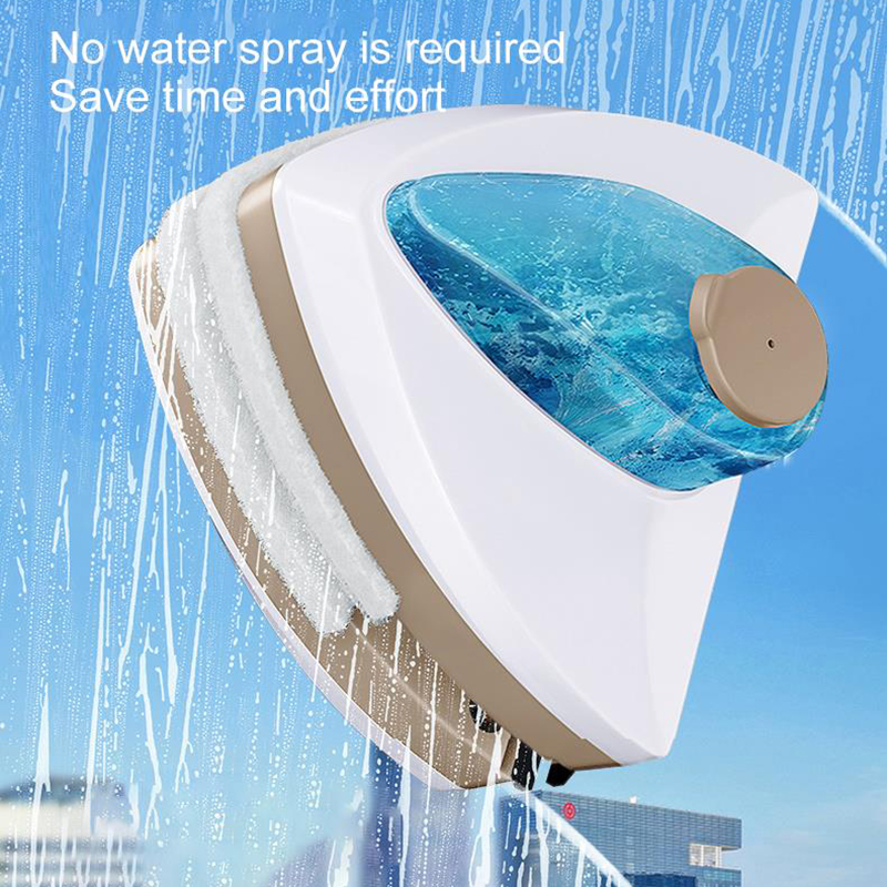 Herramienta de limpieza de ventanas de vidrio magnético de doble cara, descarga automática de agua, limpiaparabrisas de doble capa, limpiador especial para el hogar