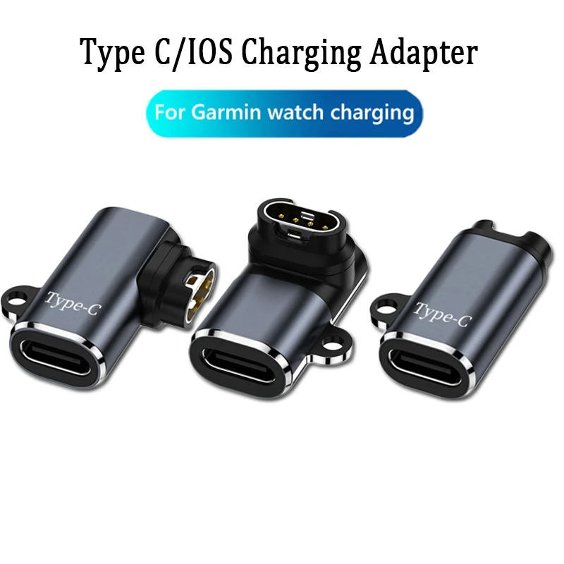 Cable de carga para Garmin Fenix 7 7S 7X 6 6S 6X Forerunner 255 955 945 745 USB tipo C IOS adaptador de cargador cargadores de reloj
