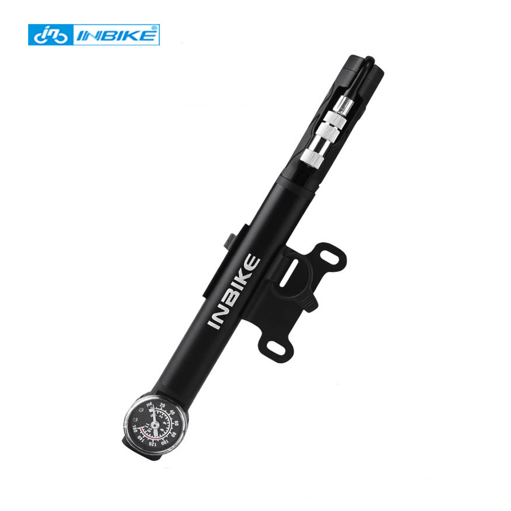 INBIKE Fahrrad Pumpe Mini Tragbare MTB Rennrad Pumpe Radfahren Inflator Presta Schrader Ventil Schlauch Pumpen Radfahren Zubehör IQ327
