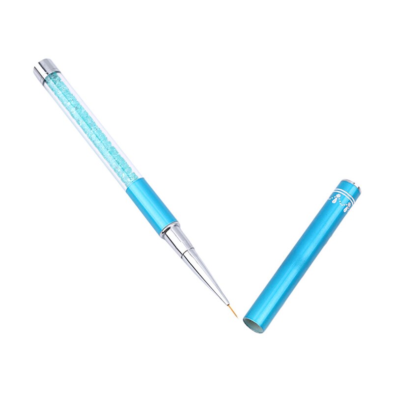 3 colores uñas arte pluma puntillo dibujo pintura Gel UV de polaco cepillo de uñas de arte puntillo herramientas: light blue