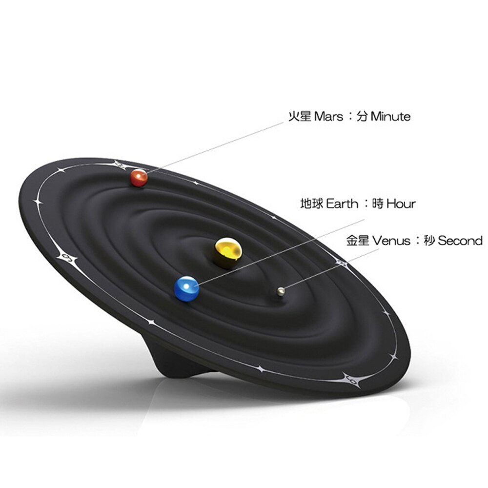 Table Clock Modern Orbit Galaxy Magnetic Clocks Planet Ball Desk Watch Wall Mounted or Desktop Home Decor 8 inch