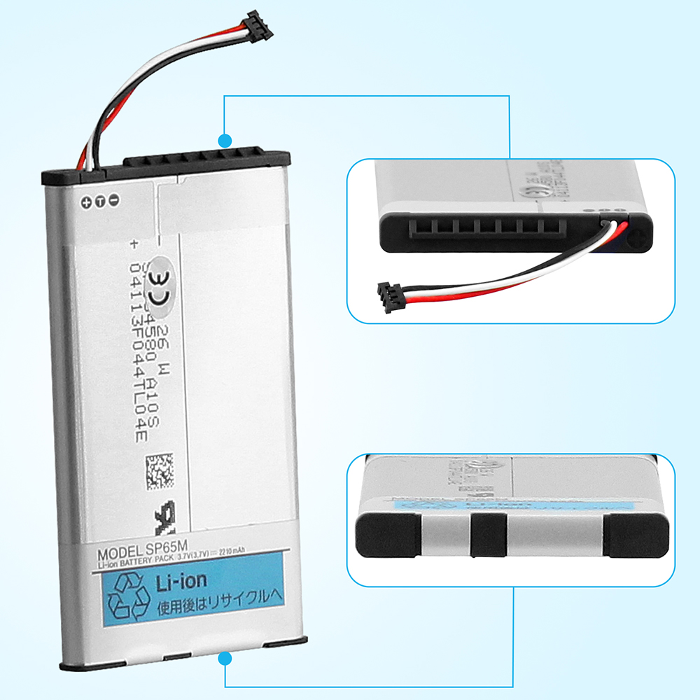 OSTENT 2210mAh SP65M akumulator do Sony PS Vita PSV 1000 Gamepad wymienny akumulator z ładowarką USB kabel do ładowania