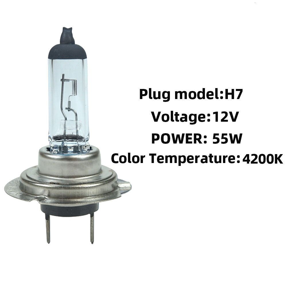 1 st  h7 55w 12v halogenlampa 3000k 4200k 5000k vit  h7 bil halogenlampa motorcykel glödlampa blå kvartsglas halogenlampa