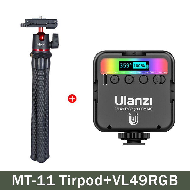 Ulanzi-trípode pulpo Flexible de viaje para teléfono inteligente, MT-11, DSLR, SLR, Vlog, cámara, iPhone, Huawei, portátil, 2 en 1: Rojo