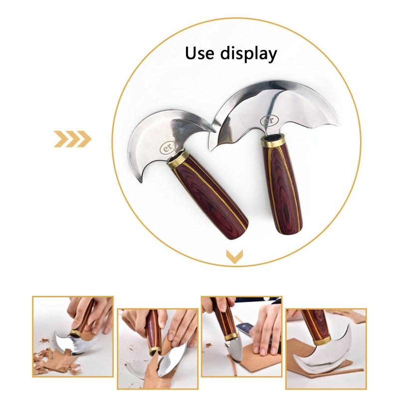 Couteau à tête ronde en cuir, couteau en cuir pour l'artisanat du cuir, coupe Skiving GXMA