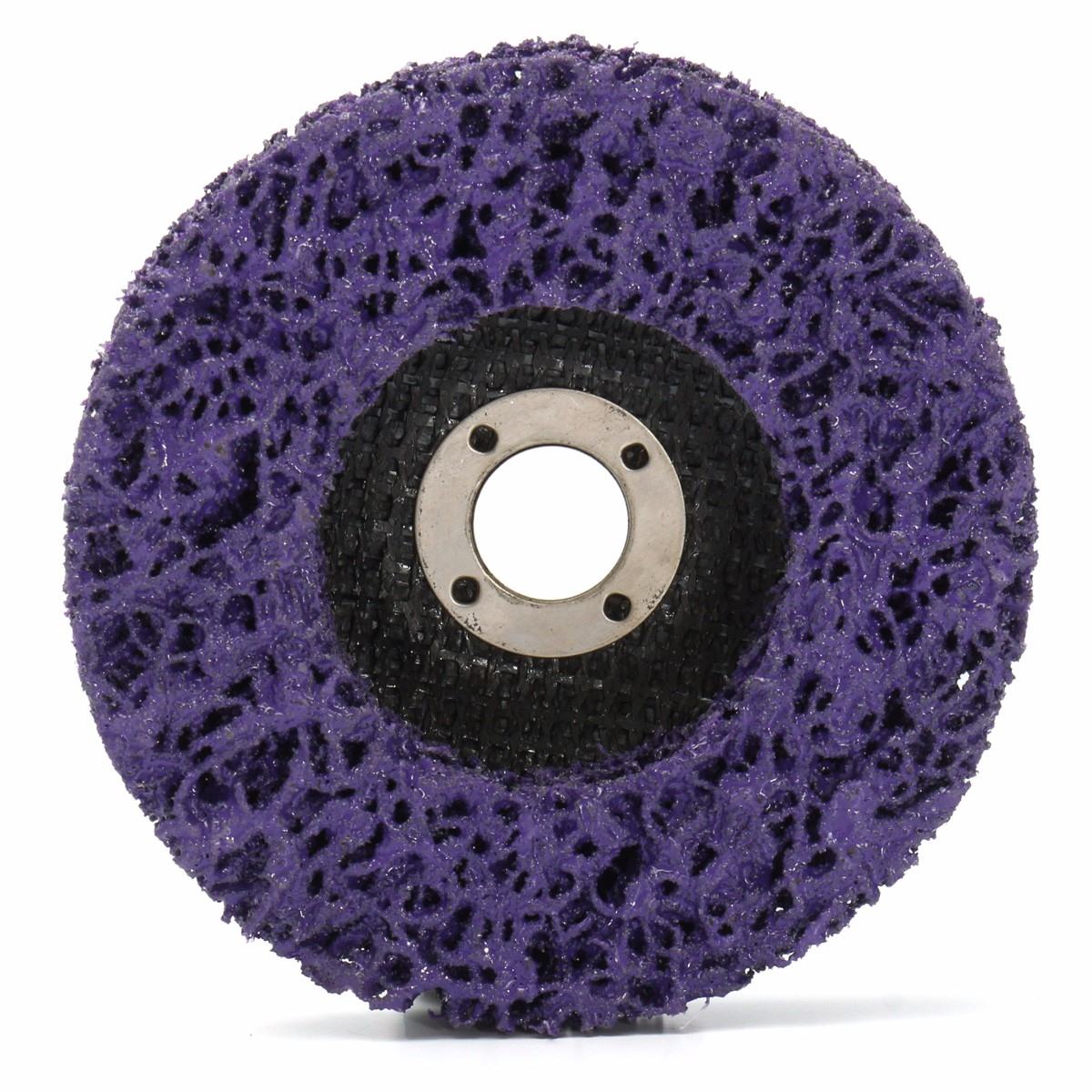 5Pcs Purple Durable Poly Strip Disc Wheel 100x16Mm Wood Metal Paint Rust Removal Clean Abrasive Tools For Angle Grinder