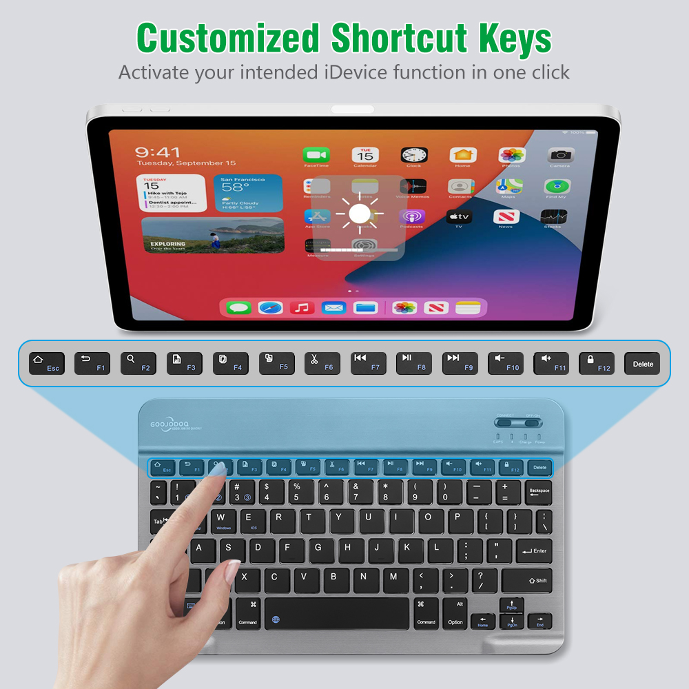 GOOJODOQ Wireless Keyboard And Mouse For iPad Tablet Smartphone Bluetooth Keyboard For Xiaomi Samsung Huawei Teclado Sem Fio