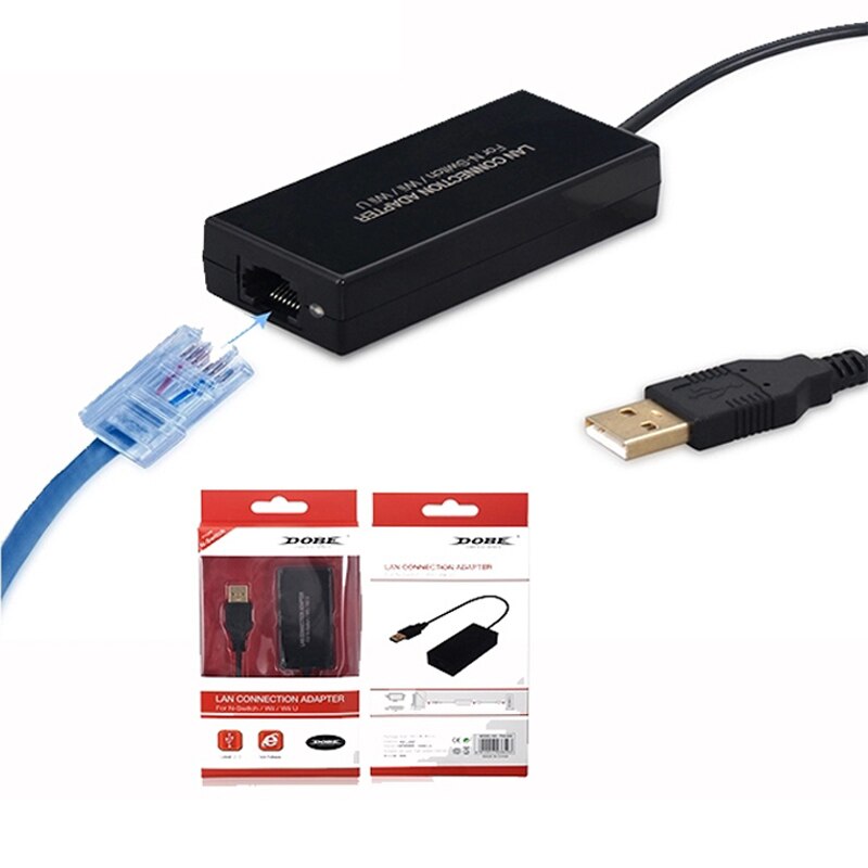 Pour Nintendo Switch/pour Wii/pour Wii U Lan adaptateur de connexion USB Ethernet carte réseau 100Mbps USB 2.0
