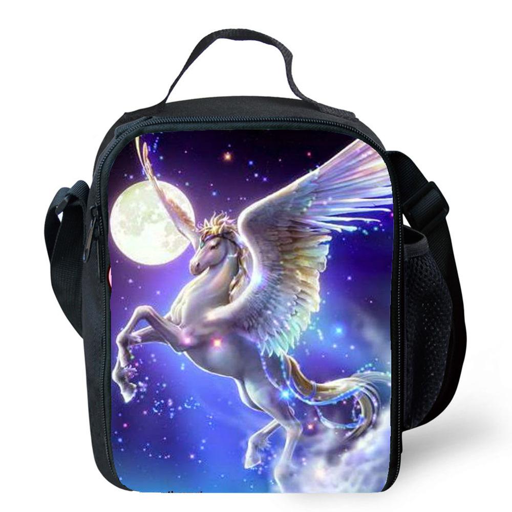 Hello Unicorn Lunch Bag Oxford Food Preservation Organizer Picnic Lunch Bags Fresh Fruit Insulation Pouch Cooler for Kids girls: 8