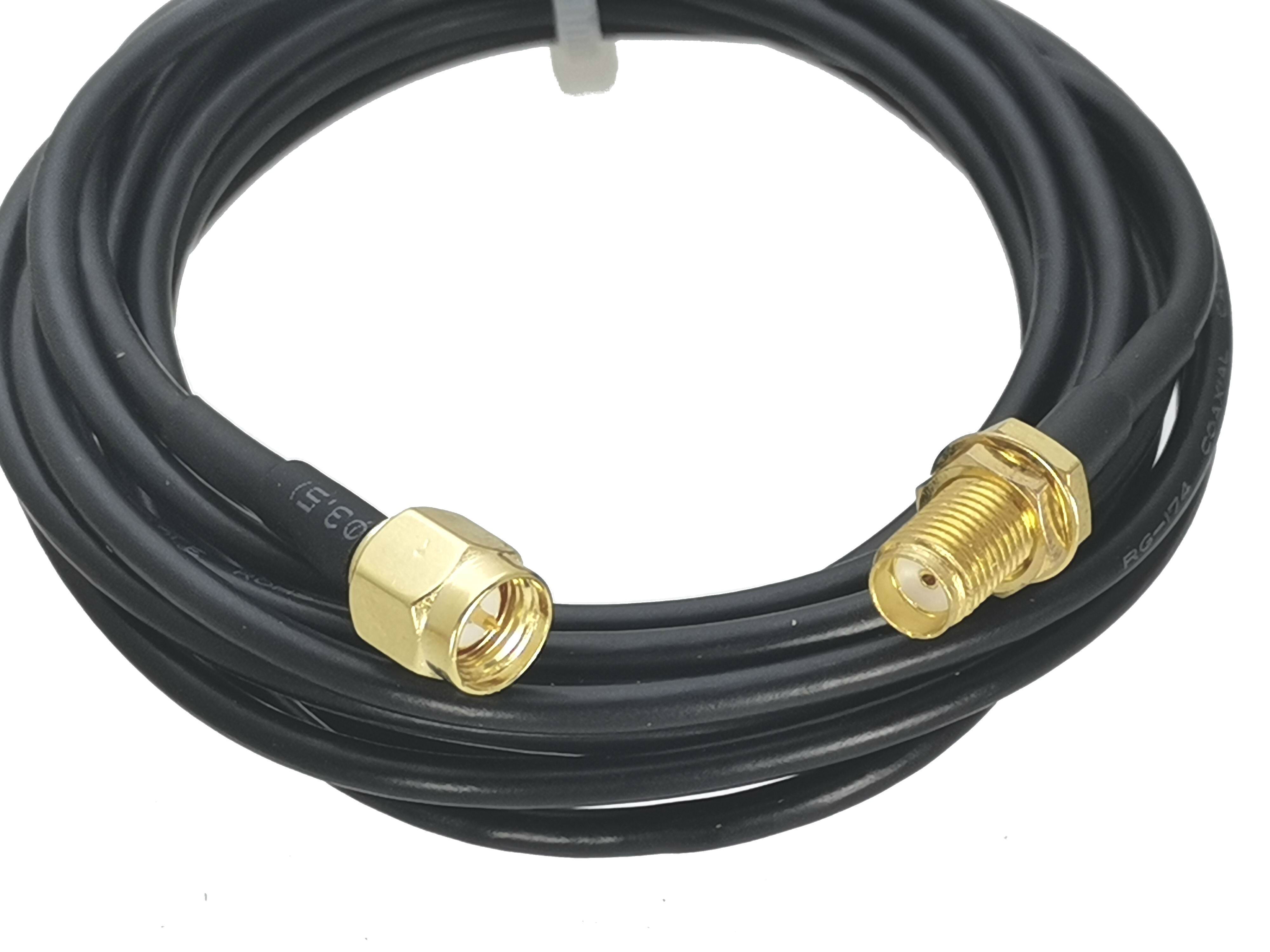 Cavo Ponticello Coassiale BNC Maschio-Maschio 50 Ohm - 1,64 Piedi (0,5m) - RG174 - Uxcell