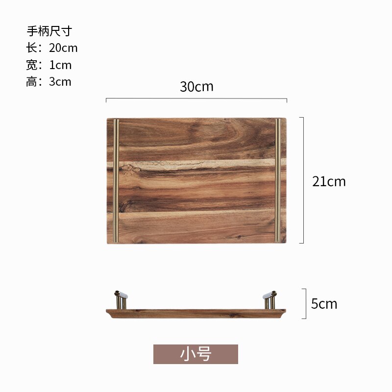 Wooden Pallet Rectangle Japanese-style Cake Dessert Pastry Exhibition Hall Display Tray Fruit Tray Restaurant Sushi Plate: 30x21cm