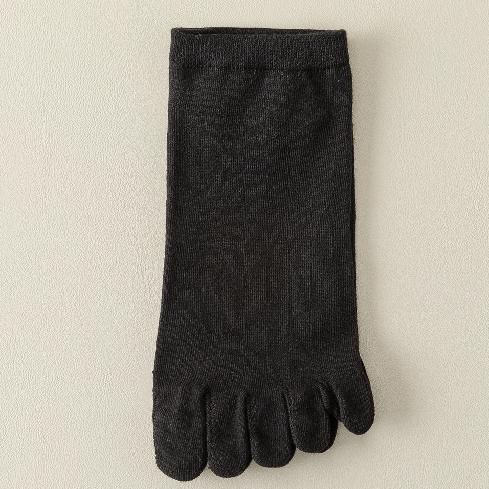 5 paires de chaussettes à orteils pour femmes, avec doigts séparés, en coton de , à cinq doigts, coupe basse, pour Yoga, sport: green