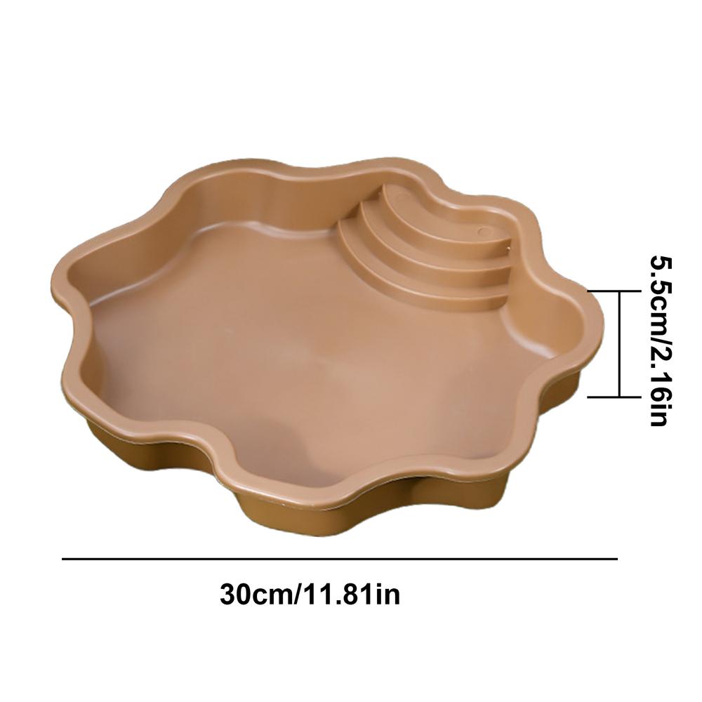 Piscina grande para tortugas, bañera de baño para reptiles, cuenco de alimentación para lagartos, Habitat con rampa, alimentador de tortugas, cuenco para Geckos pequeños: Borgoña