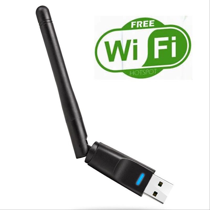 Mini Convenient Secure WIFI Portable Ralink RT5370 150M Wireless Network Audio Adapter USB with 2dBi Rotatable Antenna