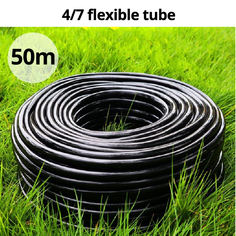 50M Tubo Da Giardino Tubo Morbido 4/7 millimetri PVC Gocciolamento di Nebbia Tubo di Irrigazione Tubo di Tubo IN PVC per Gocciolamento serra Giardino
