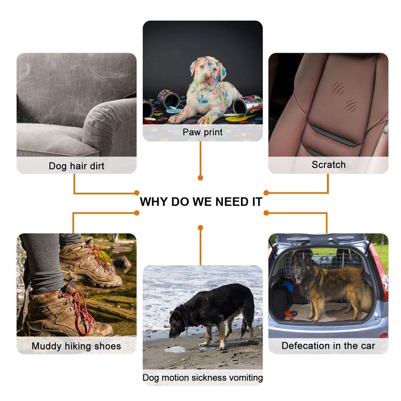 Hundekuffertbeskytter hund vandtæt kuffertdæksel til hunde bil universal hundebeskyttelsesovertræk med sidebeskytter beskyttelsesovertræk fo