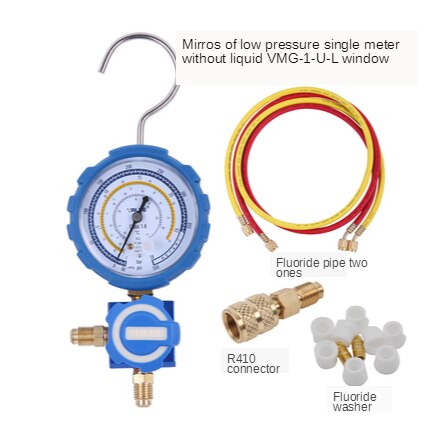 VALUE VMG-1 High and Low Pressure Single Meter Valve Refrigerant Pressure Gauge Refrigerant Fluoride Meter hvac tools: Auburn
