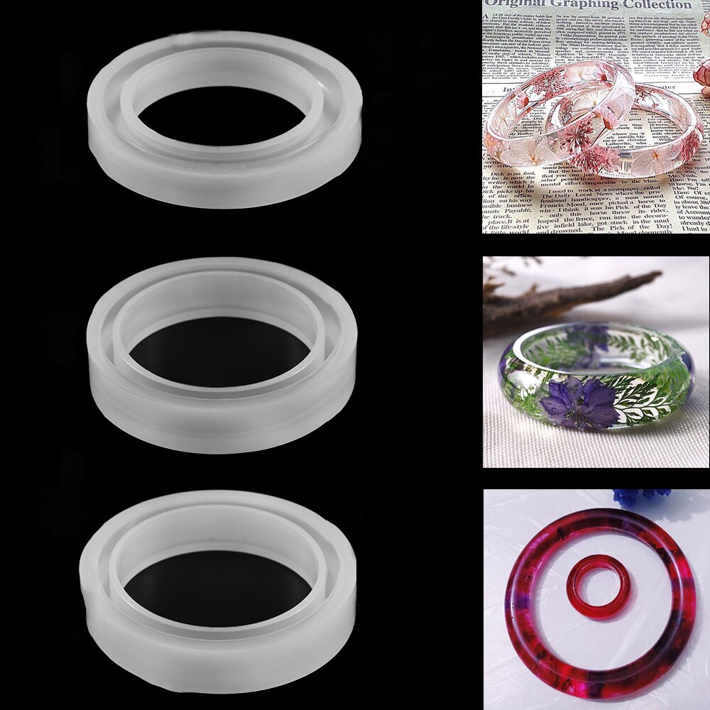 1 stuk siliconen hars epoxyhars mal armband gemengde ronde vorm maat diy handgemaakte sieraden maken gereedschap bevindingen accessoires
