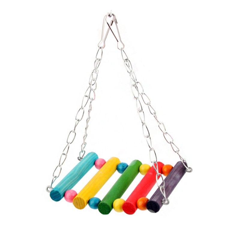 3 pièces perroquet Cage jouet écureuil Hamster écureuil hamac nid d'oiseau balançoire échelle petit Animal oiseau Cage Kits de jouets
