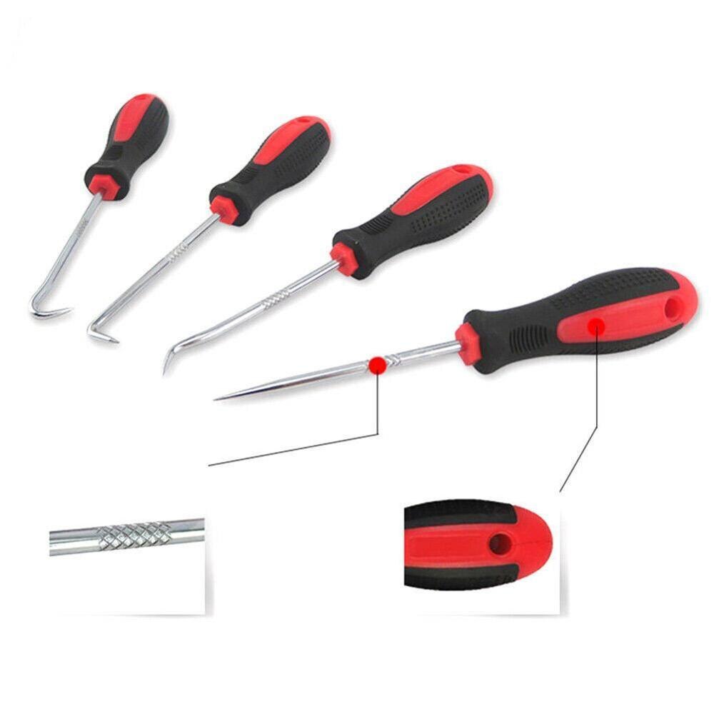 4 Pcs Sharp Multipurpose Car Pick and Hook Set Gasket O-Ring Craft Pick Tool tool Automotive Hand Non-slip Extractor Sealin M5J6