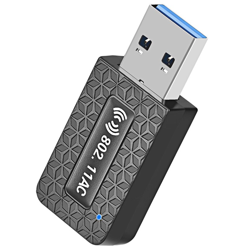 Adattatore di rete Wireless Dual-Band AC1300 USB3.0 Wifi Adapter-2.4G/5G, adatto per PC Desktop, Dongle Wifi MU-MIMO