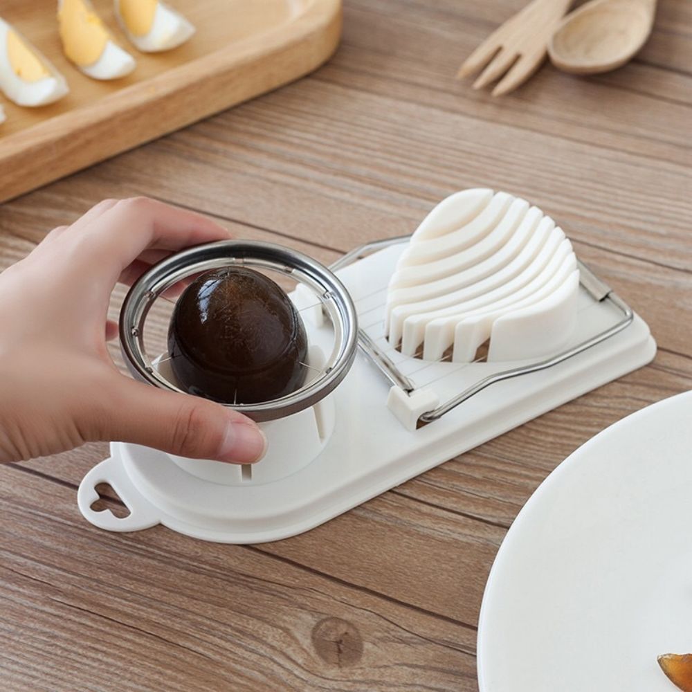 Multifunktionale Eierschneider, Edelstahlschneider, ausgefallener Splitter, Eierschneidewerkzeug für Zuhause, zwei in einem Eierschneider, Küchenhelfer
