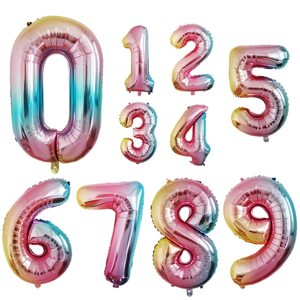 Antal balloner 32 tommer luftballoner barnelegetøj folie balloner rose guld fødselsdagsfest dekorationer børn orbs figur