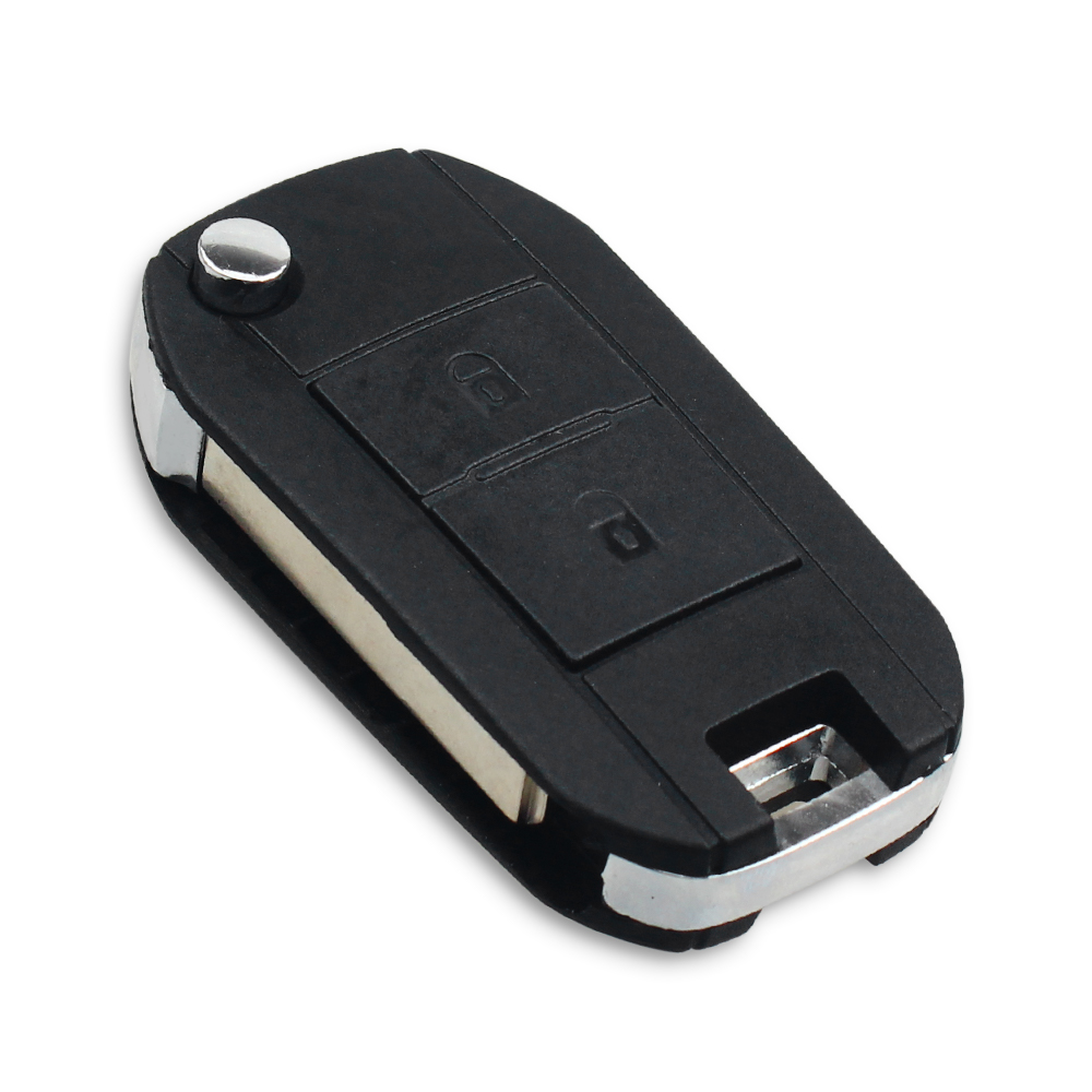 KEYYOU 1 Uds versión modificada llave de coche plegable para Toyota AYGO para Citroen C1 C3 para Peugeot 307 VA2 hoja de entrada Fob funda 2 botones