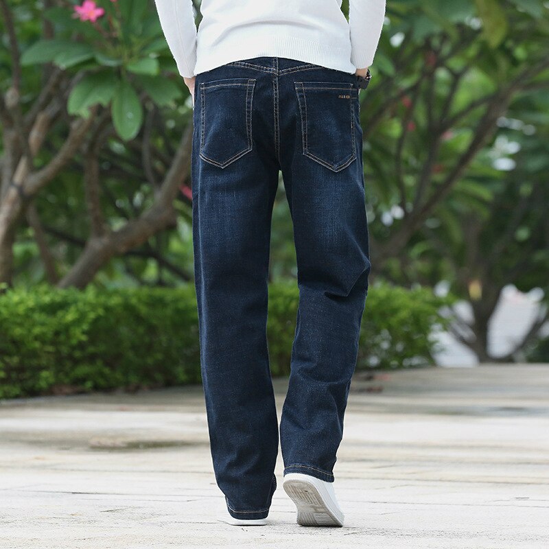 Mærke herre hip hop stretch oversize jeans herre plus size loose fit jeans bukser 40 42 44 6xl 7xl store mænd baggy jeans homme