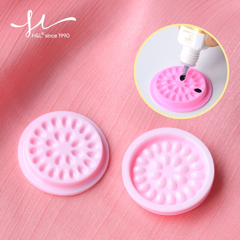 false eyelashes Glue Holder eyelash extension supplies eye lashes Glue tools Lashes Extension Pallet Pads Plastic