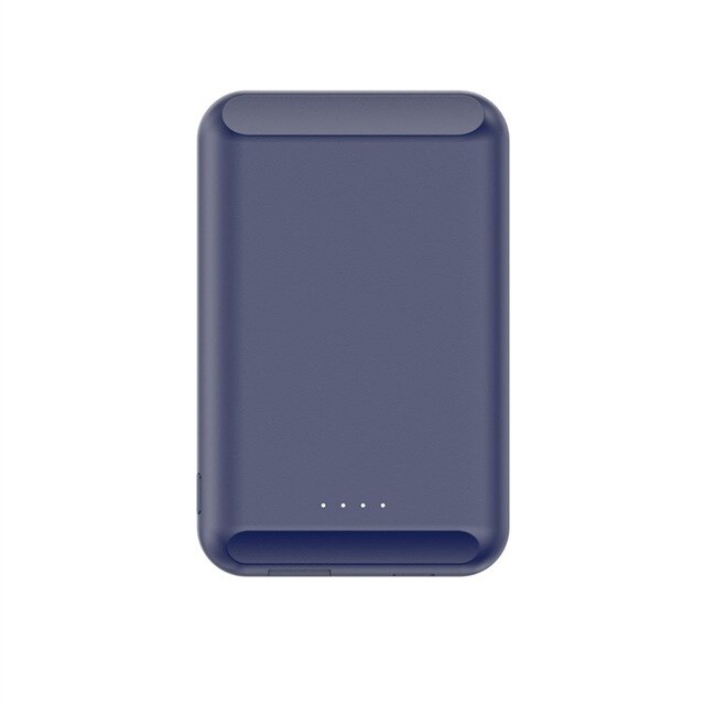 Caseier magnetisk trådløs powerbank til iphone 12 pro max mini backup sikker bærbar oplader powerbank mag mini eksternt batteri: Blå