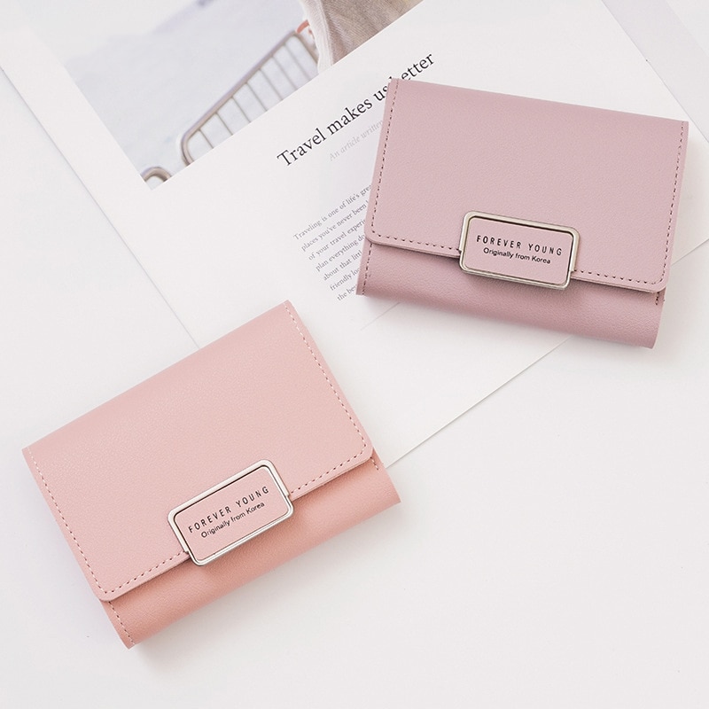 Wallet Women Leather Female Slim wallet Hasp Clutch Short Wallet Women Purse Card Holder Ladies Purse