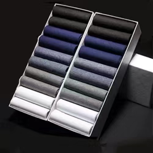 20Pairs/Mannen Zijden Sokken Business Casual Mannen Lange Sokken Zomer Dunne Transparante Ultra-dunne Mannen Sokken: 20pairs Mix