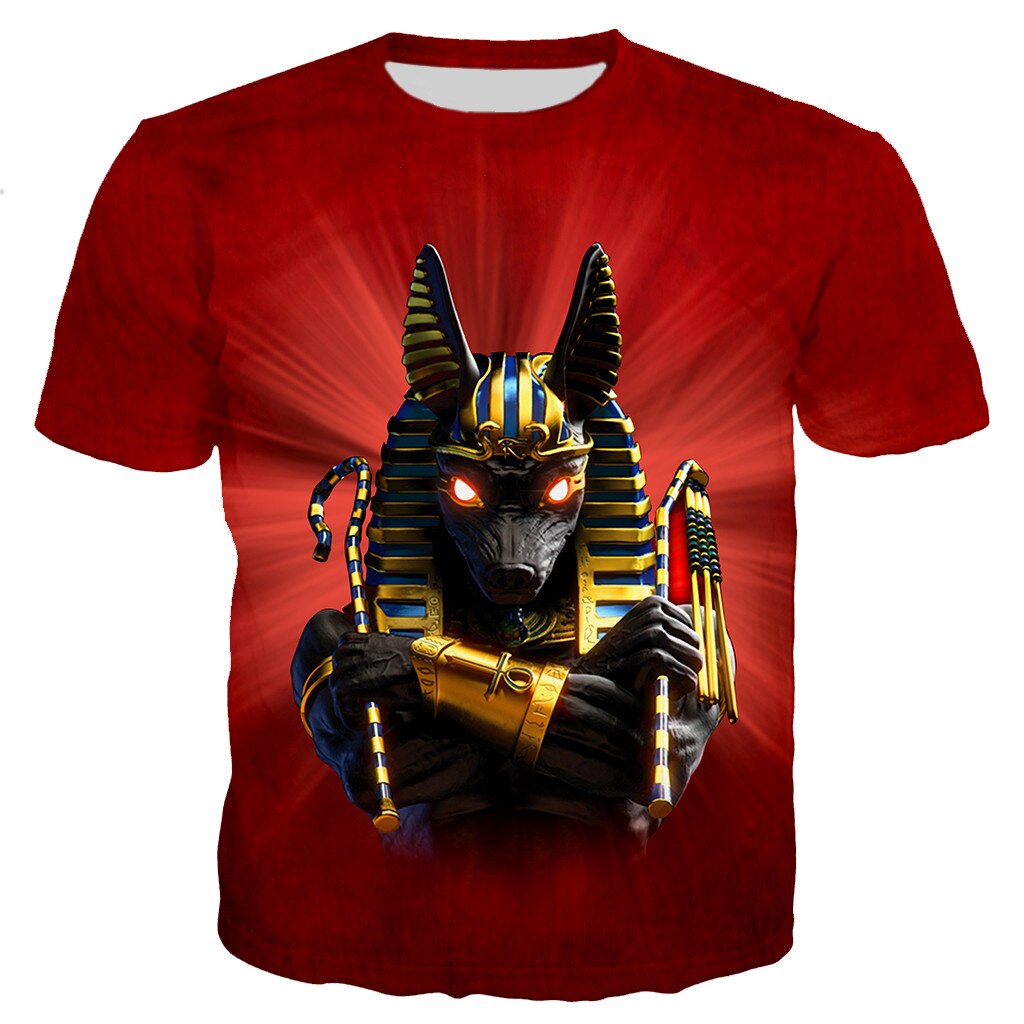 Ancient Egyptian men/women cool 3D printed t-shirts casual style tshirt streetwear tops: 5XL