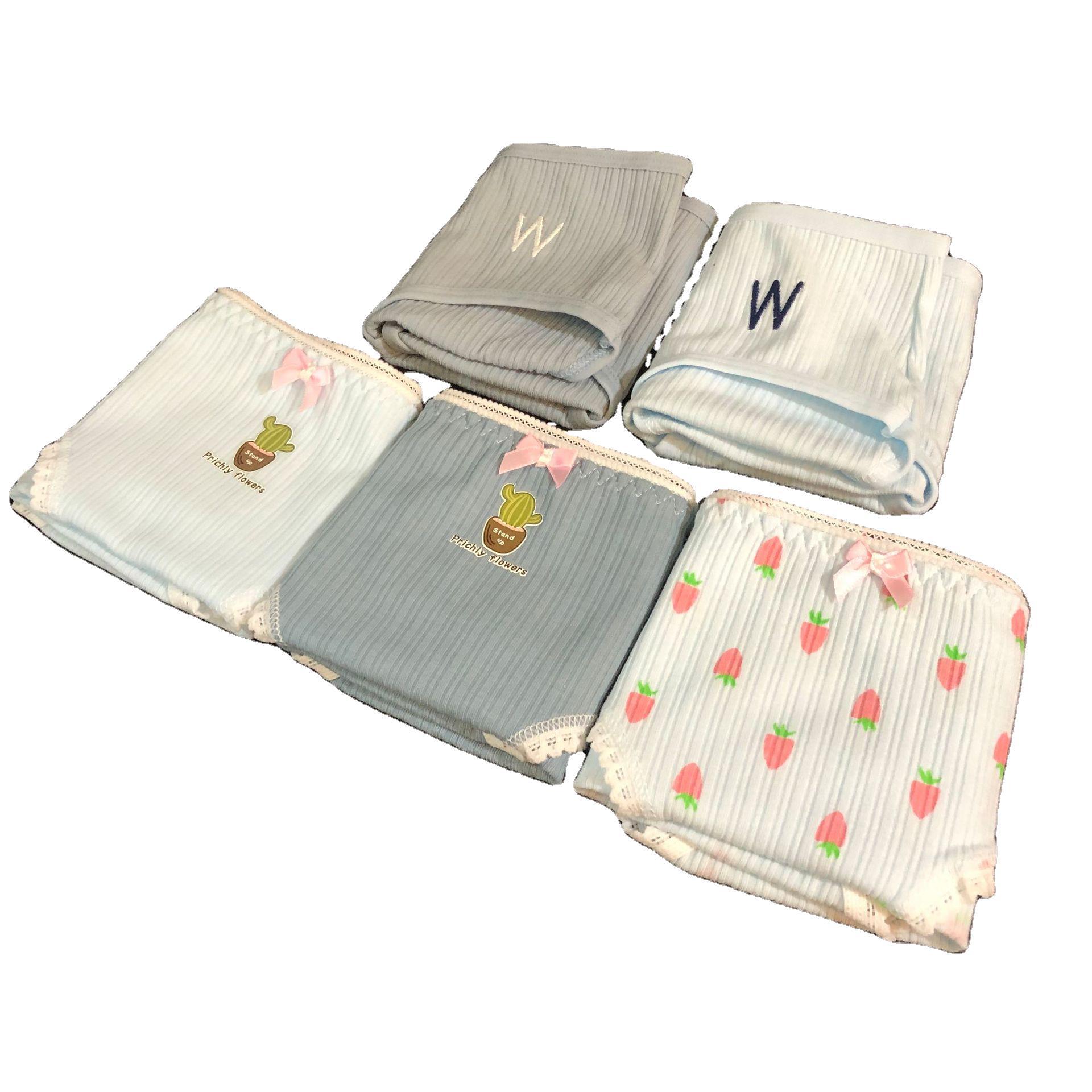 Culottes en coton pour filles, 5 pièces, culottes de dessin animé mignon pour adolescentes, slips confortables, V-TREE