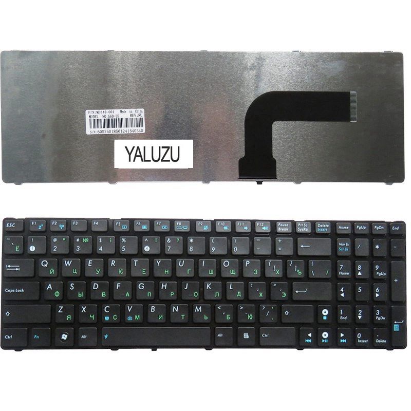 Teclado YALUZU RU negro para ASUS N61Ja N61Jq N61Jv N61VG N61VF K53E G53 G53JW K73 k72 k72s K73B K73E K73S k73sd ruso