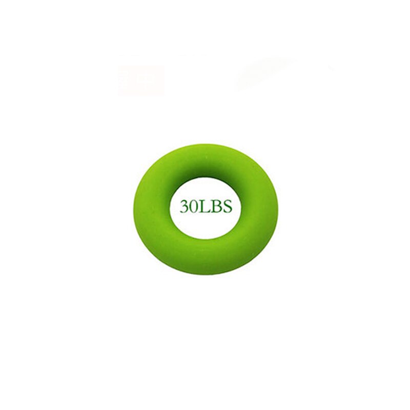 30/40/50LBS Strength Finger Hand Grip Muscle Power Training Squeeze Toy Exerciser Silicone Palm Circle Fitness Stress Relief Toy: 30LBS Green